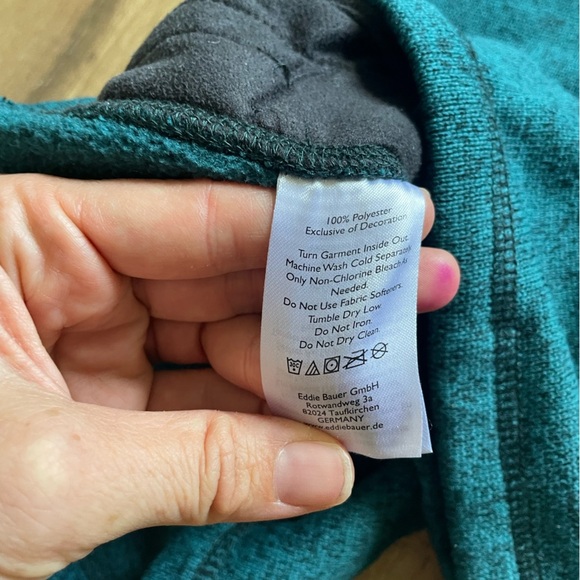 Eddie Bauer Radiator 2.0 Teal Pullover Fleece Sweater Men's Large - Picture 6 of 7